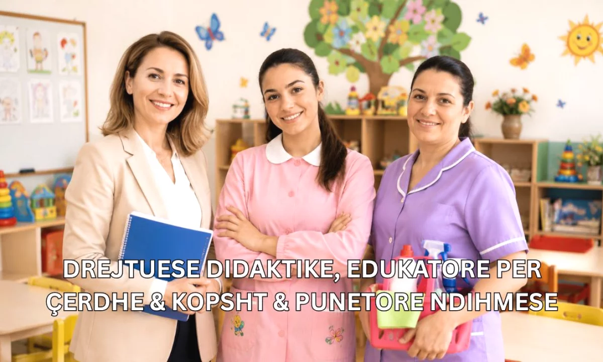 Njoftime Pune ne Tirane, Profesioni Drejtuese Didaktike, Edukatore për Çerdhe dhe Kopsht & Punëtore Ndihmëse , Fillestar/Pak eksperience, Pagesa Me Marreveshje.