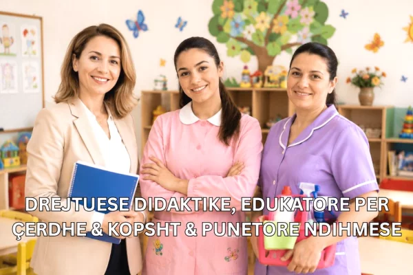 Njoftime Pune per Drejtuese Didaktike, Edukatore për Çerdhe dhe Kopsht &amp; Punëtore Ndihmëse ne Tirane