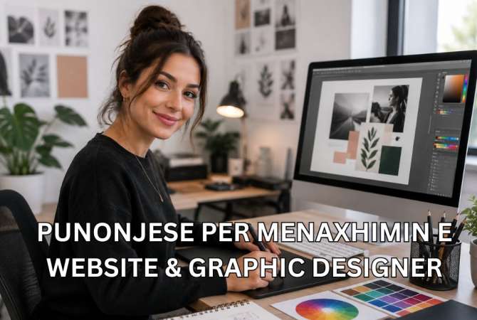 Njoftime Pune per Graphic Designer/mirembajtje web ne Tirane