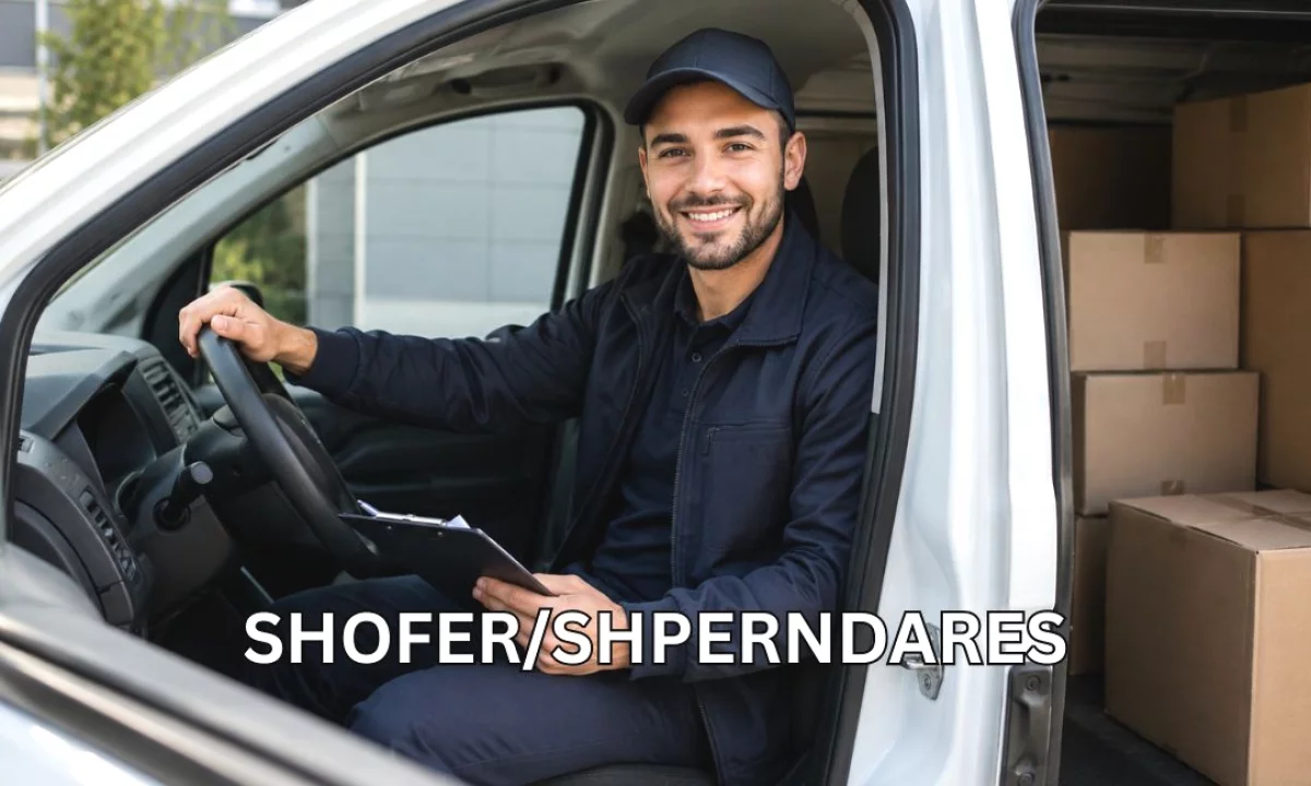 Njoftime Pune ne Tirane, Profesioni 🚗 Shofer / Shpërndarës , Me eksperience, Pagesa 60,000  Leke.