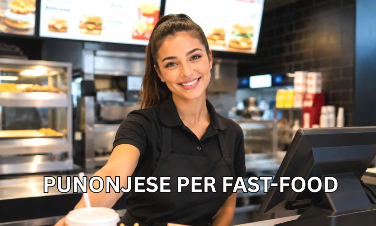 Njoftime Pune ne Tirane, Profesioni Punonjëse për Fast-Food , Pa Eksperience, Pagesa Me Marreveshje.