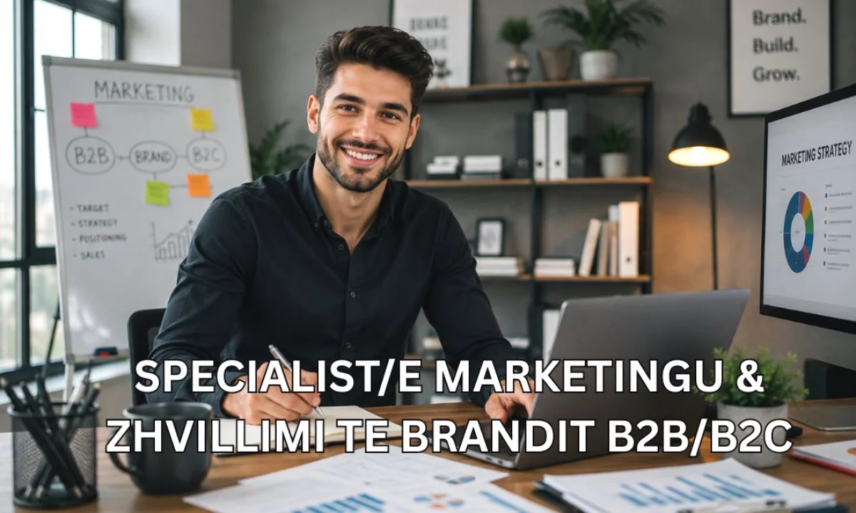 Njoftime Pune ne Tirane, Profesioni Specialist/e Marketingu dhe Zhvillimi të Brandit B2B/B2C , Me eksperience, Pagesa 150,000  Leke.