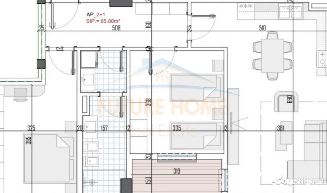 Appartamento in vendita a Tirana 2+1, Vuoto