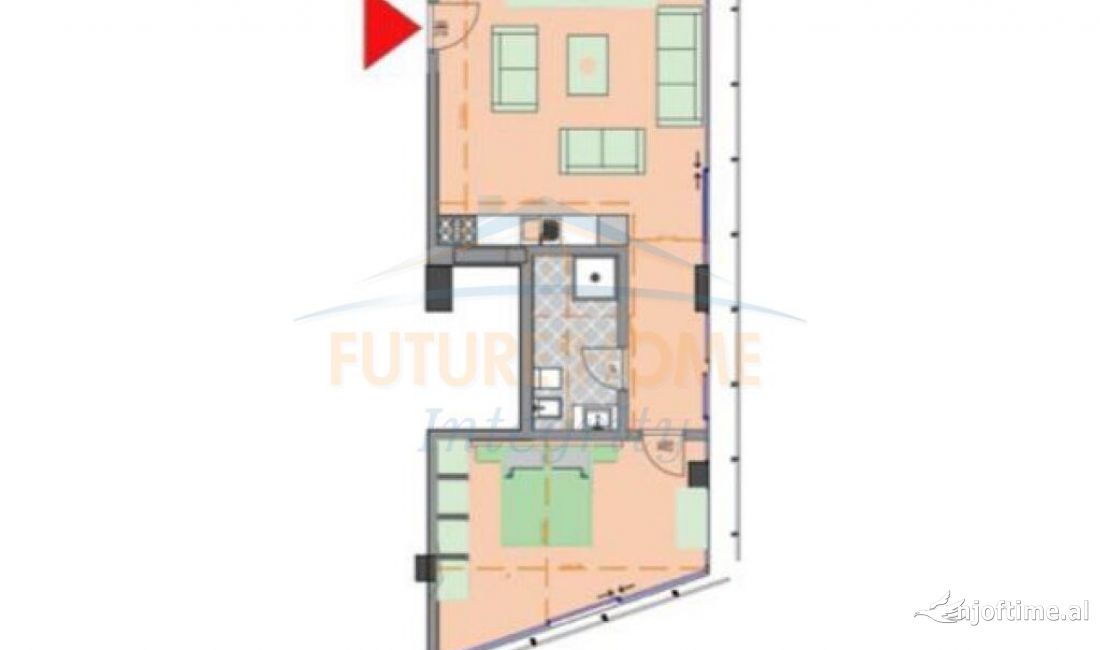 Appartamento in vendita a Tirana 1+1, Vuoto
