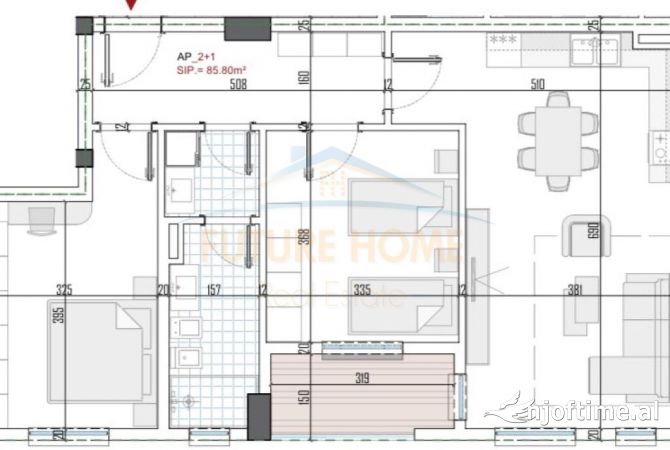 Appartamento in vendita a Tirana 2+1, Vuoto