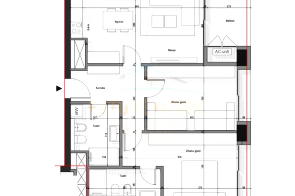 Appartamento in vendita a Tirana 2+1, Vuoto