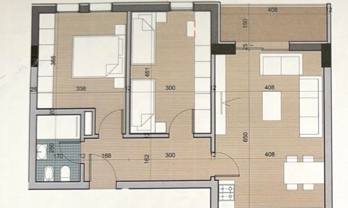 Shtepi ne shitje Apartament ne Tirane, 2+1, Mobilimi Bosh, pa mobiluar, Pagesa 110,000  Euro.
