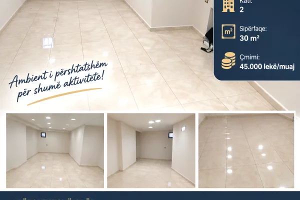 Ambient biznesi me qera 3+1 ne Tirane - 45,000 Leke