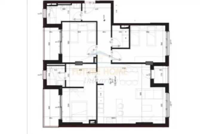 Shtepi ne shitje Apartament ne Tirane, 3+1, Mobilimi Bosh, pa mobiluar, Pagesa 299,269  Euro.