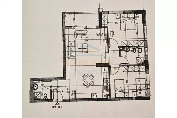 Shtepi ne shitje Apartament ne Tirane, 2+1, Mobilimi Bosh, pa mobiluar, Pagesa 102,100  Euro.
