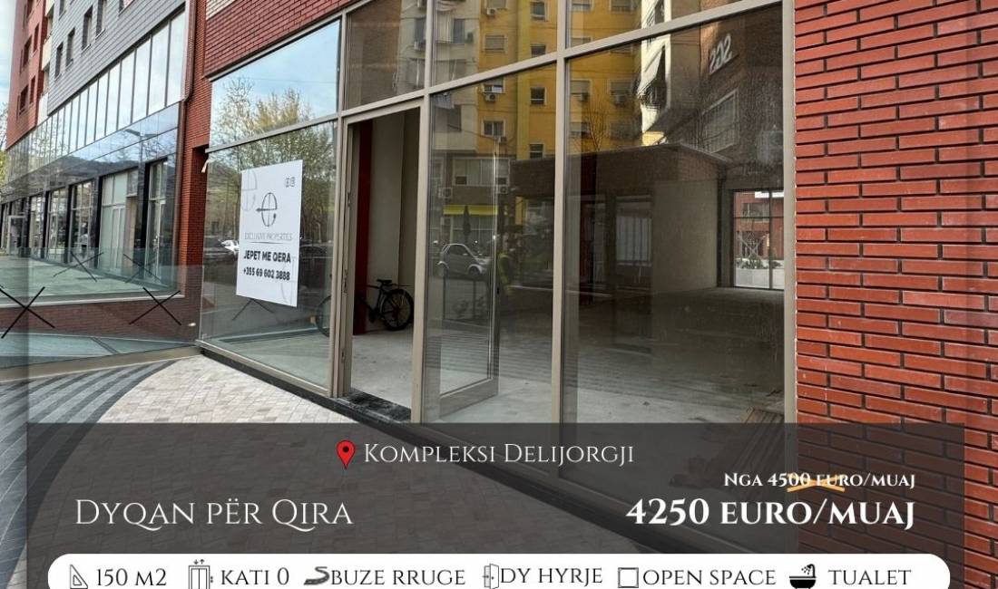 Ulet cmimi, Kompleksi Delijorgji, Super Dyqan per Qira, 150 m2
