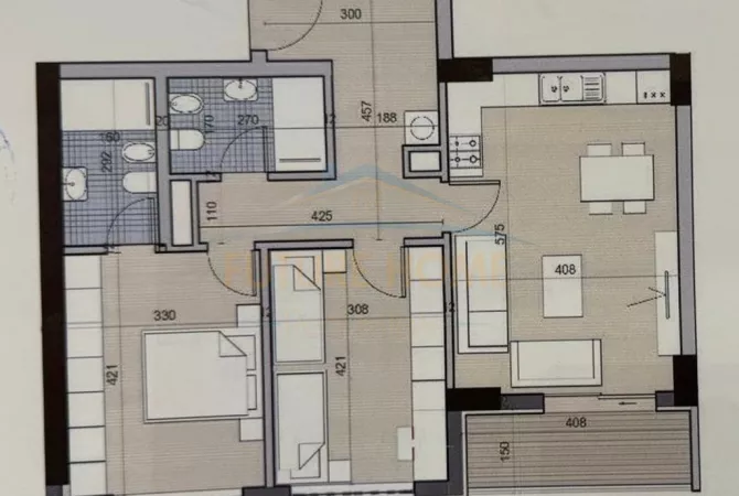 Shtepi ne shitje Apartament ne Tirane, 2+1, Mobilimi Bosh, pa mobiluar, Pagesa 121,000  Euro.