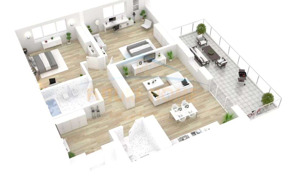 Shtepi ne shitje Apartament ne Tirane, 3+1, Mobilimi Bosh, pa mobiluar, Pagesa 550,000  Euro.