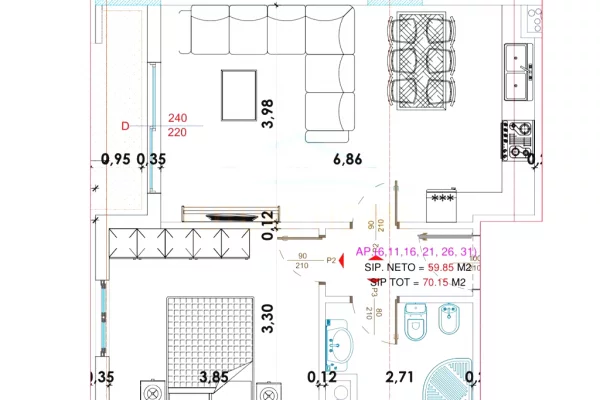 Shtepi ne shitje 1+1 ne Tirane - 105,000 Euro