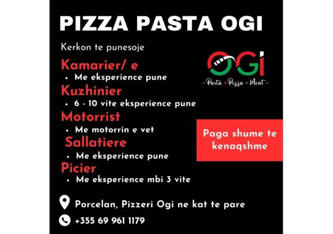 Job Offers for Cook in Tirana