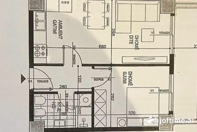 Apartament 1+1 per shitje ne Fushen e Aviacionit.