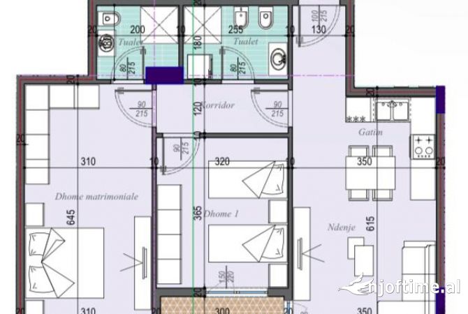 Apartament 2+1 per shitje tek Tirana Entry.