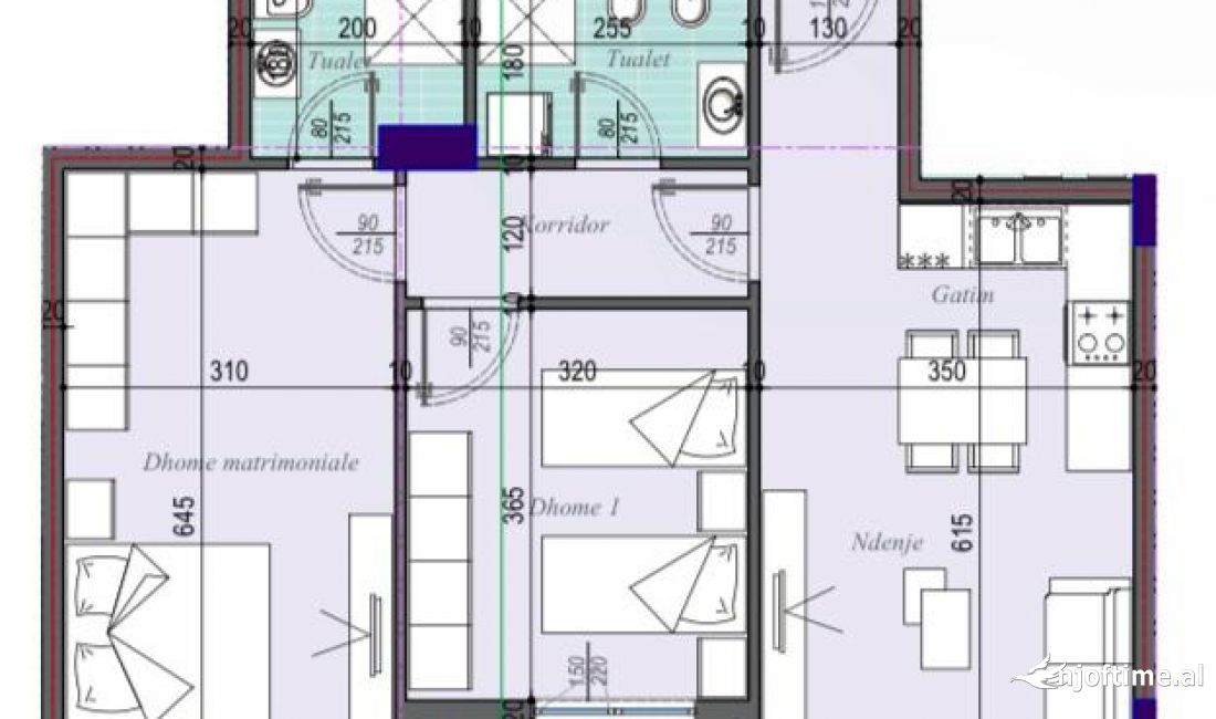 Shtepi ne shitje Apartament ne Tirane, 2+1, Mobilimi Bosh, pa mobiluar, Pagesa 124,880  Euro.