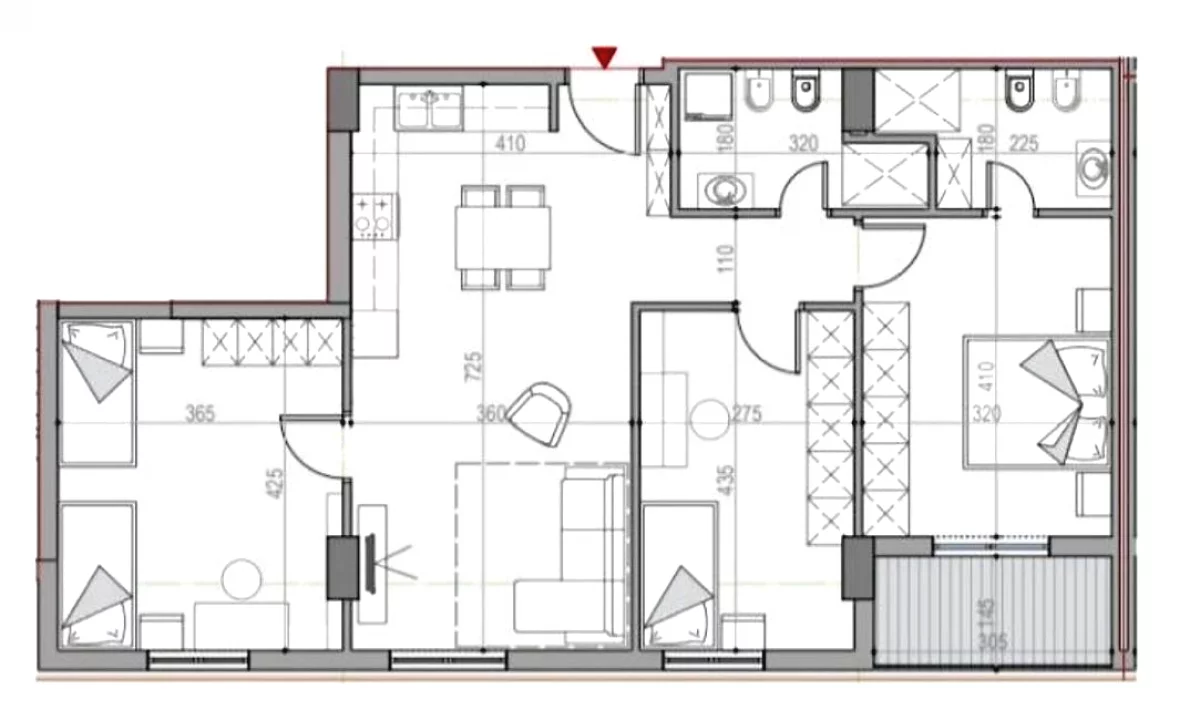 Apartment for sale in Tirana 3+1, Emty
