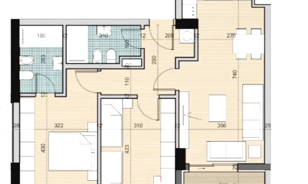 Apartment for sale in Tirana 2+1, Emty