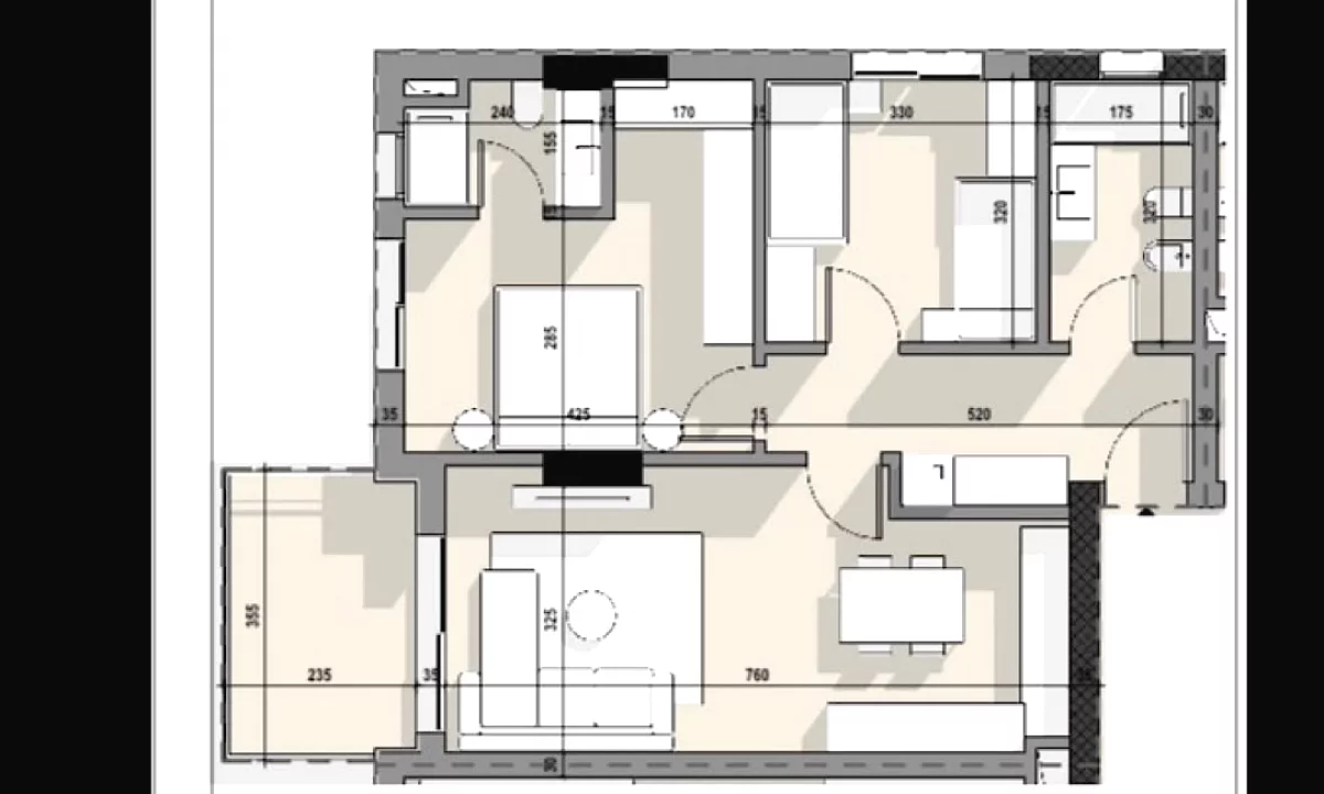 Shtepi ne shitje Apartament ne Tirane, 2+1, Mobilimi Bosh, pa mobiluar, Pagesa 160,304  Euro.