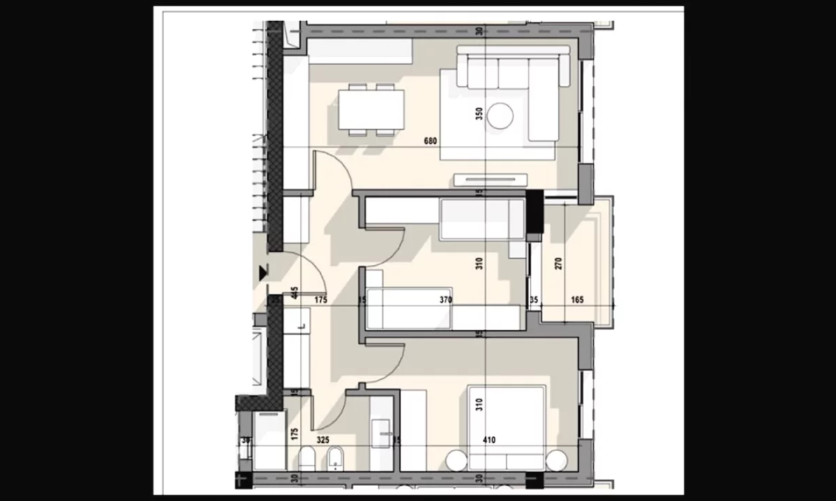 Shtepi ne shitje Apartament ne Tirane, 2+1, Mobilimi Bosh, pa mobiluar, Pagesa 141,696  Euro.