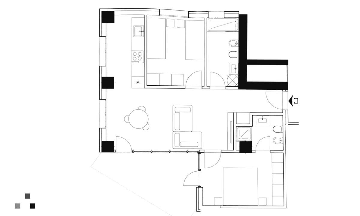 Shtepi ne shitje Apartament ne Tirane, 2+1, Mobilimi Bosh, pa mobiluar, Pagesa 115,000  Euro.