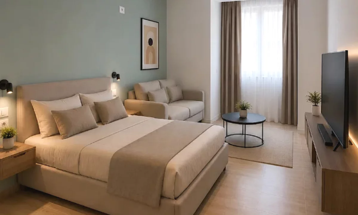 Shtepi me qera Apartament ne Tirane, 1+1, Mobilimi E mobiluar, Pagesa 50,000  Leke.