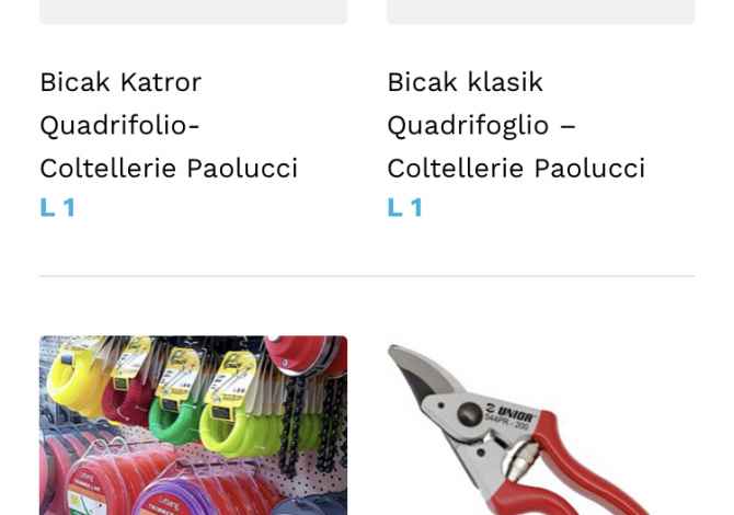 Vegla pune dhe aksesore bujqesie/kopshtarie