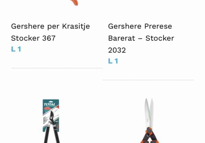 Vegla pune dhe aksesore bujqesie/kopshtarie