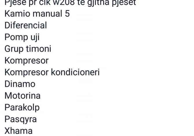 Blej dhe Shes makina per pjese kembimi