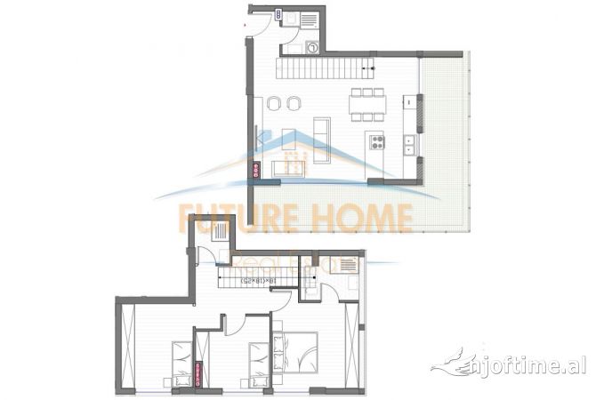 Shtepi ne shitje Duplex(shtepi me 2 kate) ne Tirane, 3+1, Mobilimi Bosh, pa mobiluar, Pagesa 334,000  Euro.
