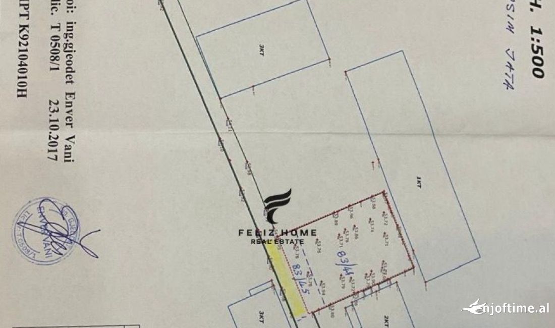 SHITET TRUALL 520 M2 KAMEZ 52.000 EURO