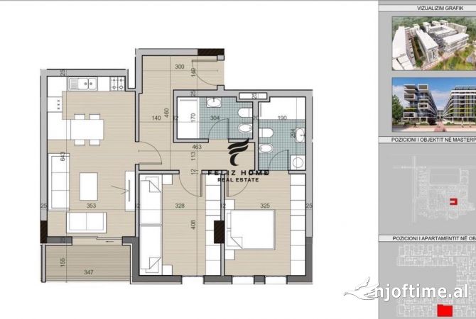 SHITET APARTAMENT 2+1 UNIVERS CITY 105.000 EURO