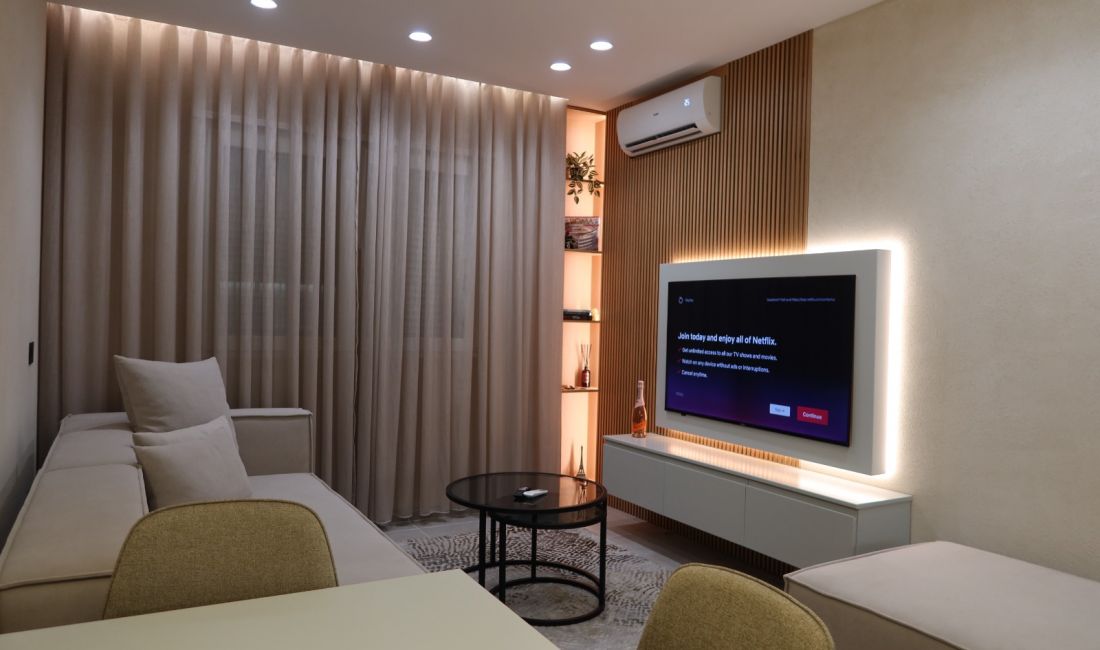 Shtepi ne shitje Apartament ne Tirane, 1+1, Mobilimi Bosh, pa mobiluar, Pagesa 194,000  Euro.