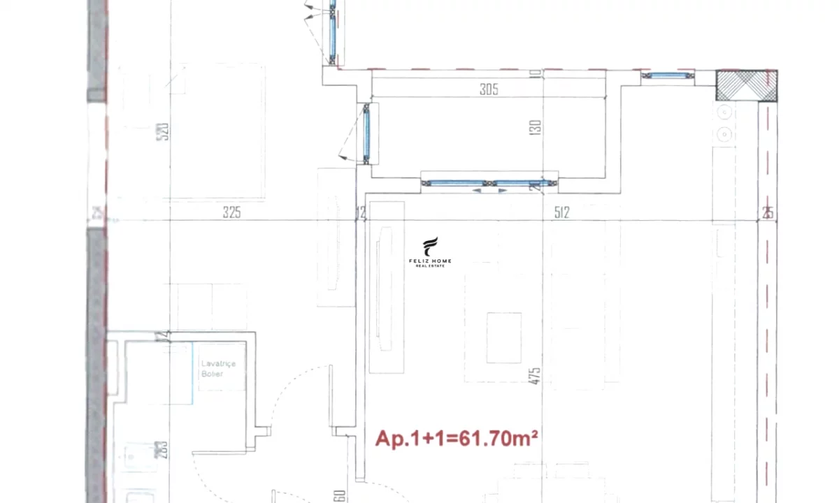 Shtepi ne shitje Apartament ne Tirane, 1+1, Mobilimi Bosh, pa mobiluar, Pagesa 75,000  Euro.