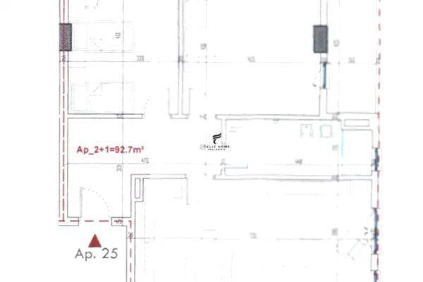 Shtepi ne shitje Apartament ne Tirane, 2+1, Mobilimi Bosh, pa mobiluar, Pagesa 113,000  Euro.