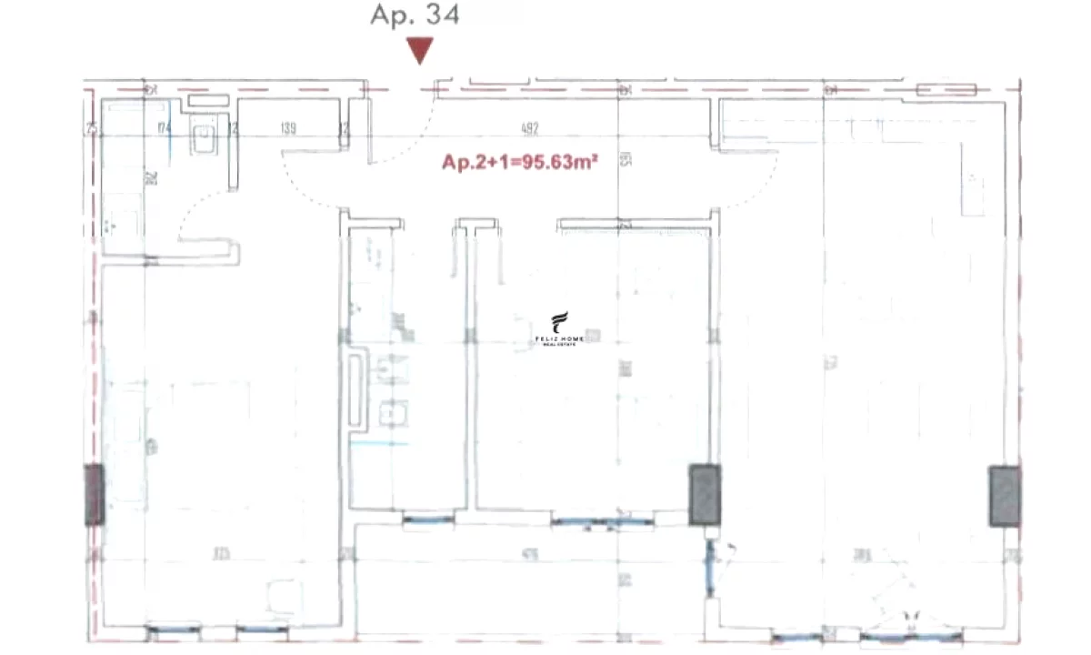Shtepi ne shitje Apartament ne Tirane, 2+1, Mobilimi Bosh, pa mobiluar, Pagesa 116,000  Euro.
