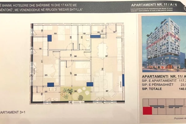 Shtepi ne shitje Apartament ne Tirane, 3+1, Mobilimi E mobiluar, Pagesa 435,000  Euro.