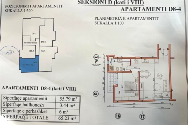 Shtepi ne shitje Apartament ne Tirane, 3+1, Mobilimi Bosh, pa mobiluar, Pagesa 155,000  Euro.