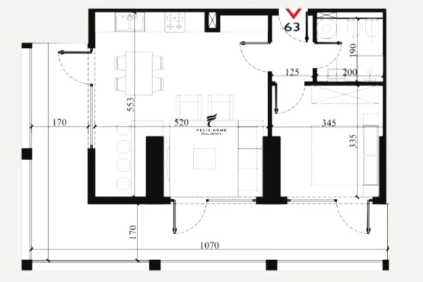 SHITET APARTAMET 1+1 SHENGJIN 184.000 EURO