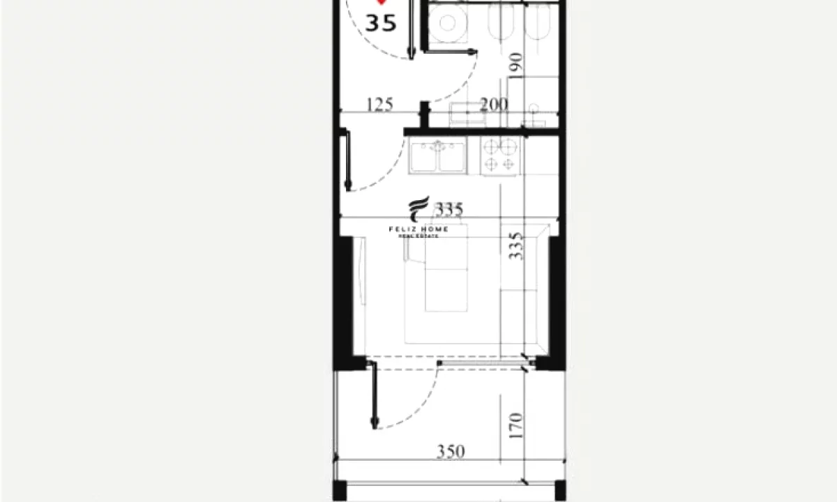 Shtepi ne shitje Apartament ne Lezhe, Garsoniere, Mobilimi Bosh, pa mobiluar, Pagesa 48,000  Euro.