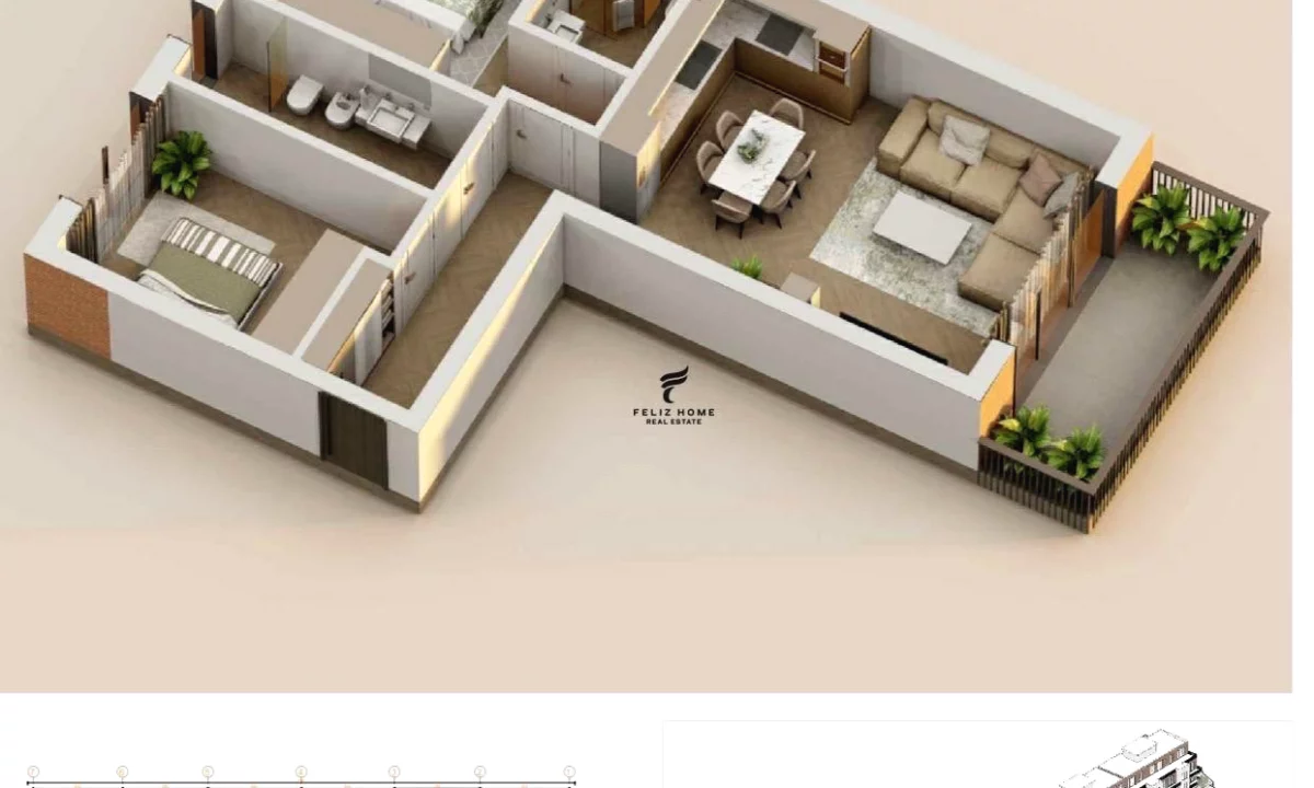 Shtepi ne shitje Apartament ne Tirane, 2+1, Mobilimi Bosh, pa mobiluar, Pagesa 212,400  Euro.