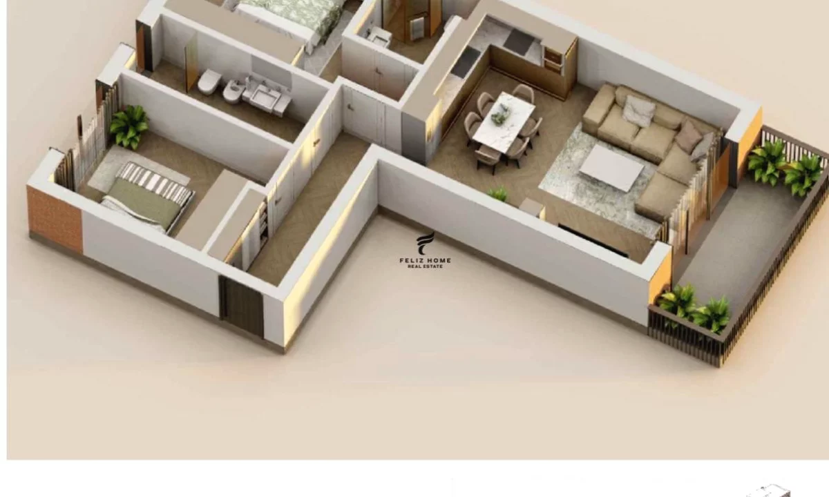 Shtepi ne shitje Apartament ne Tirane, 2+1, Mobilimi Bosh, pa mobiluar, Pagesa 212,400  Euro.