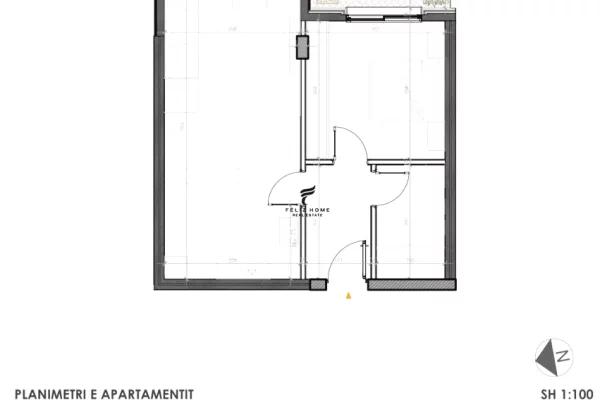 Shtepi ne shitje Apartament ne Tirane, 1+1, Mobilimi Bosh, pa mobiluar, Pagesa 152,800  Euro.
