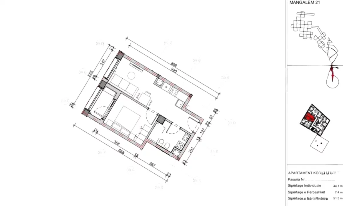 Shtepi ne shitje Apartament ne Tirane, 1+1, Mobilimi Bosh, pa mobiluar, Pagesa 86,000  Euro.