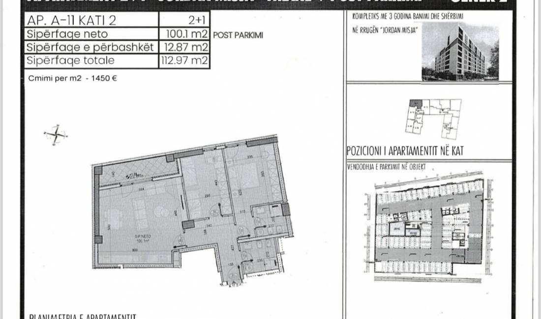 Shtepi ne shitje Apartament ne Tirane, 2+1, Mobilimi Bosh, pa mobiluar, Pagesa 164,000  Euro.