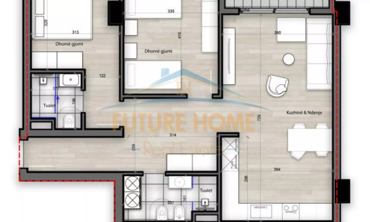 Apartment for sale in Tirana 2+1, Emty