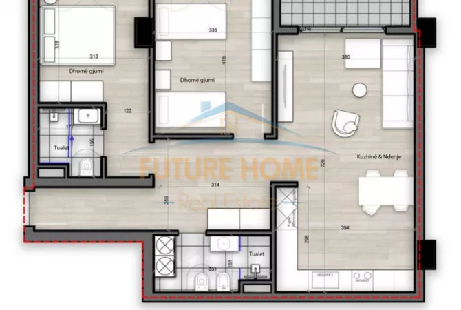 Shtepi ne shitje 2+1 ne Tirane - 189,750 Euro