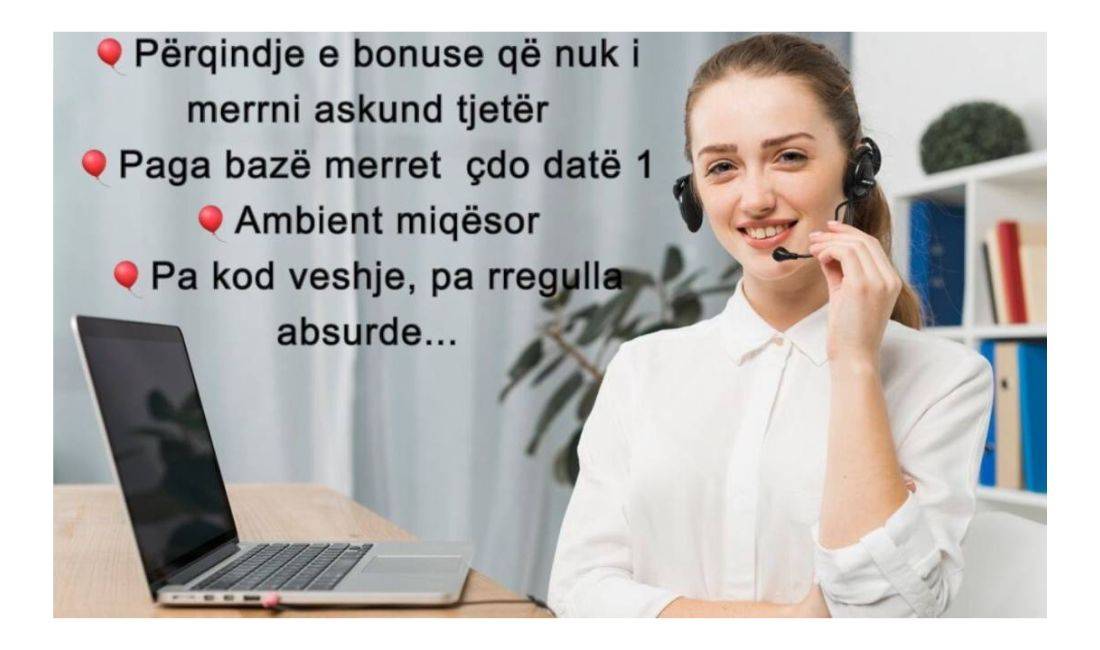 Job Offers in Tirana, Profession Agjente ne gjermanisht dhe spanjisht , Beginner/Little experience, Payment 1,000  Euro.